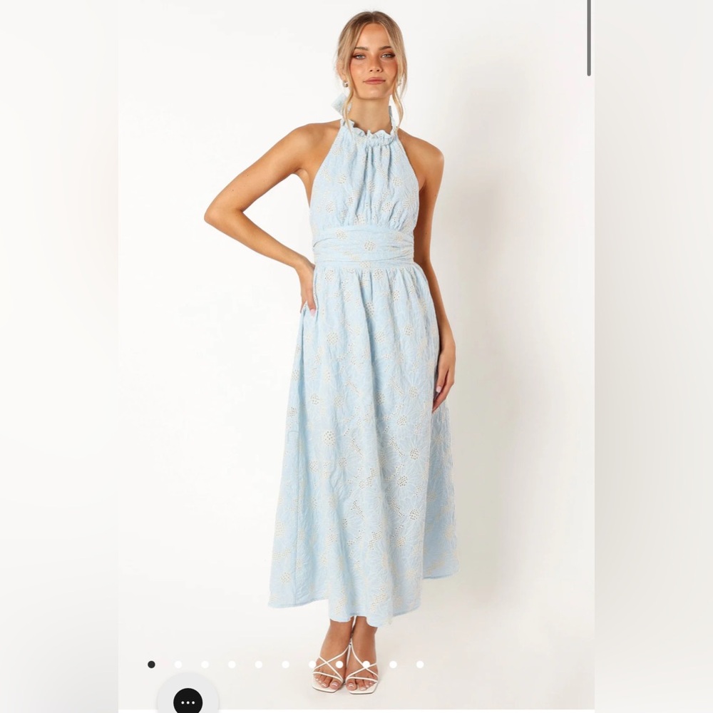 NWT Petal and Pup Talia Light Blue Halter Dress